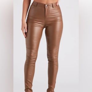 Brand New Never Worn Faux Leather Skinny Jeans